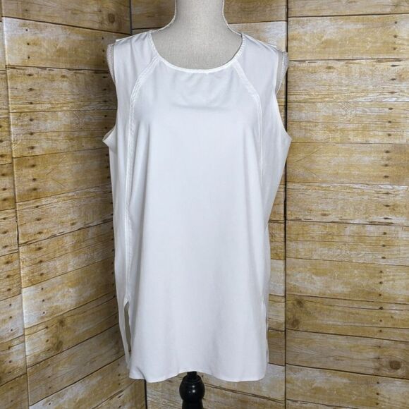 ATHLETA ZEPHYR REFIND TRAVEL WORK EVERYDAY WEAR VERSATILE LINEN LIKE TANK LARGE - Picture 4 of 6